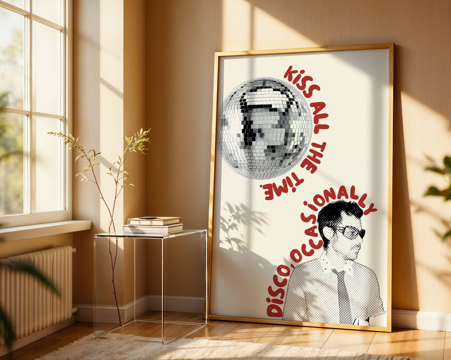 Red Kiss All The Time. Disco, Occasionally Retro Print