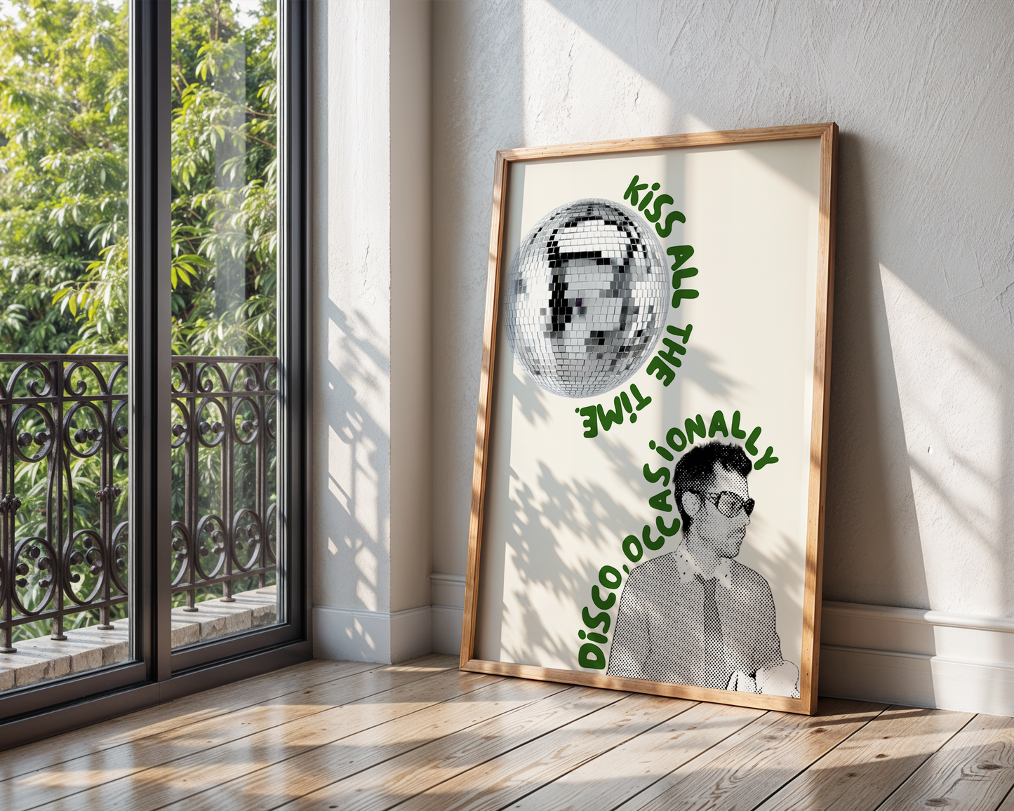 Green Kiss All The Time. Disco, Occasionally Retro Print