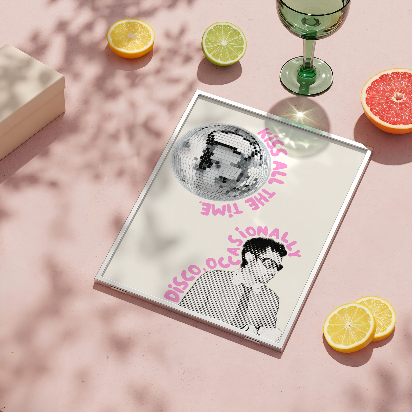 Pink Kiss All The Time. Disco, Occasionally Retro Print
