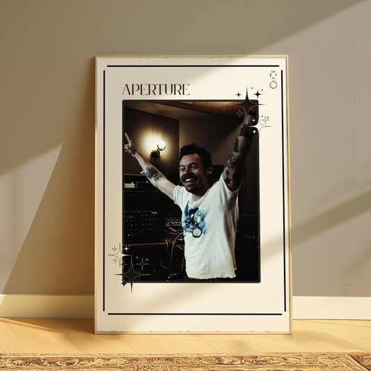 Aperture Black and White Harry Styles Lyric Print