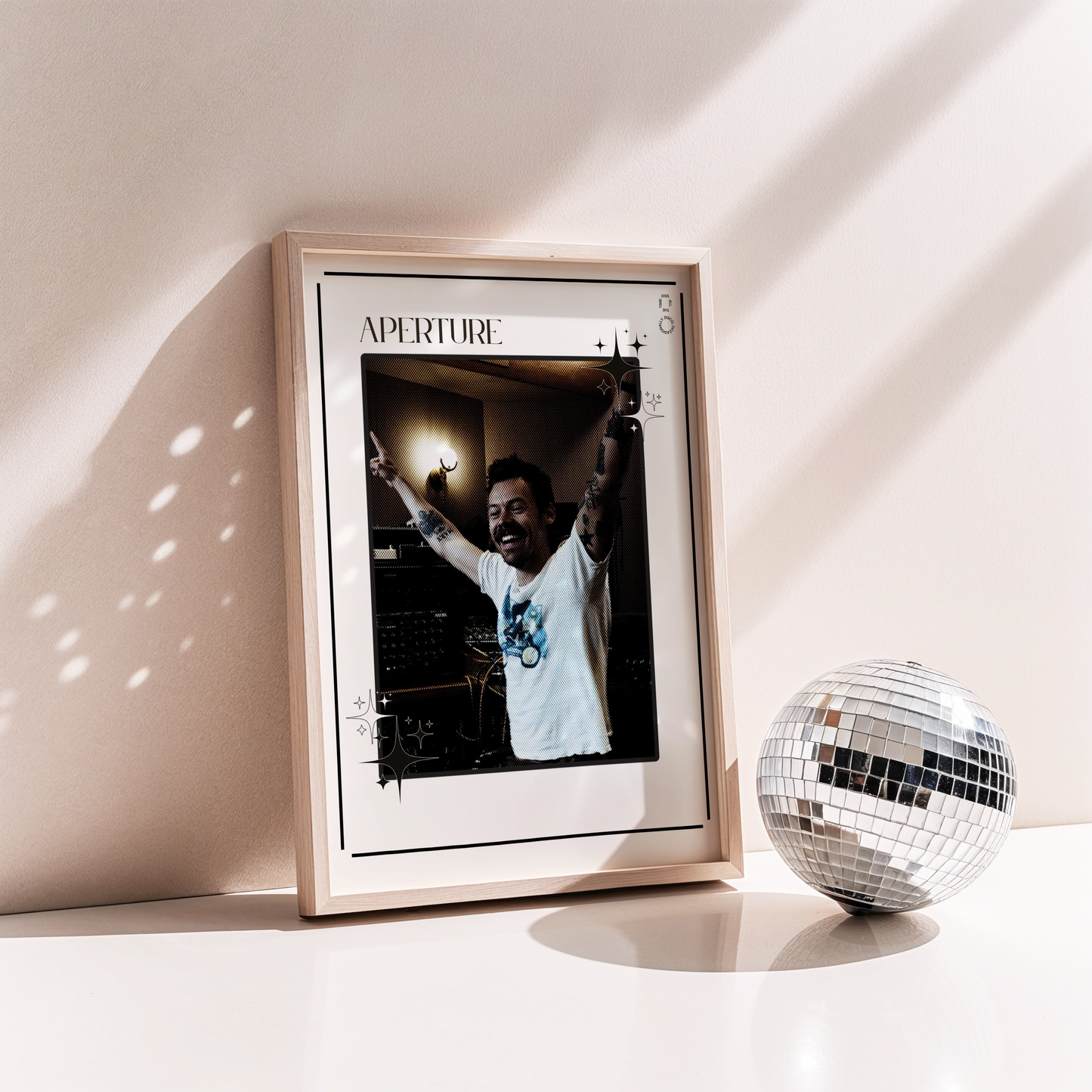 Aperture Black and White Harry Styles Lyric Print