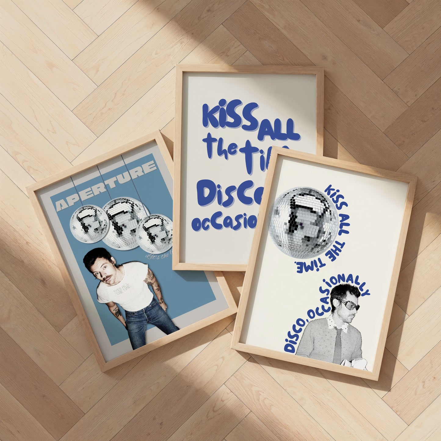 Blue Harry Styles Collection Set of 3 Prints