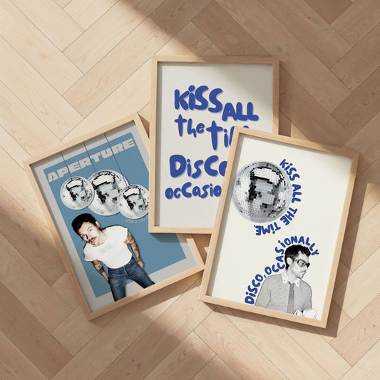 Blue Harry Styles Collection Set of 3 Prints