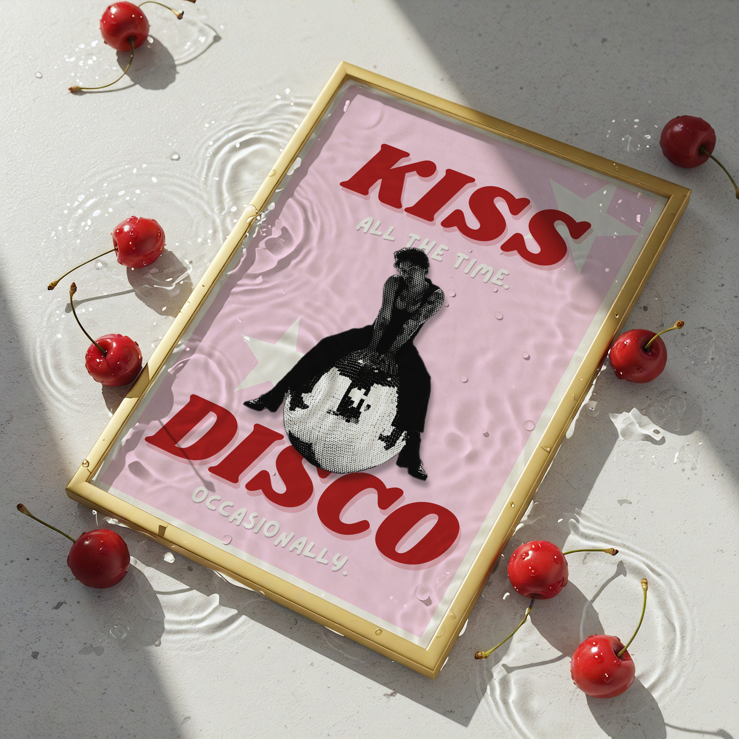 Pink Kiss All The Time. Disco, Occasionally Retro Print