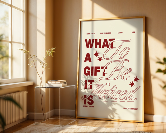 Paint By Numbers Lyric Harry Styles Print Red