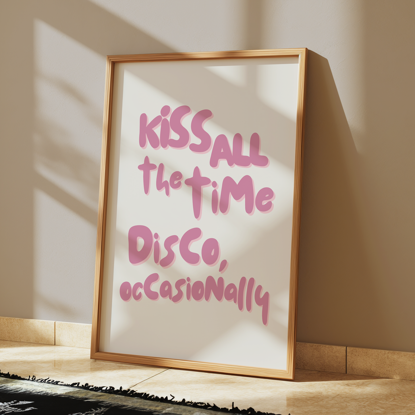 Lyric Kiss All The Time. Disco, Occasionally Print