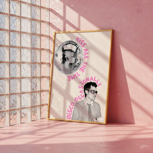 Pink Kiss All The Time. Disco, Occasionally Retro Print