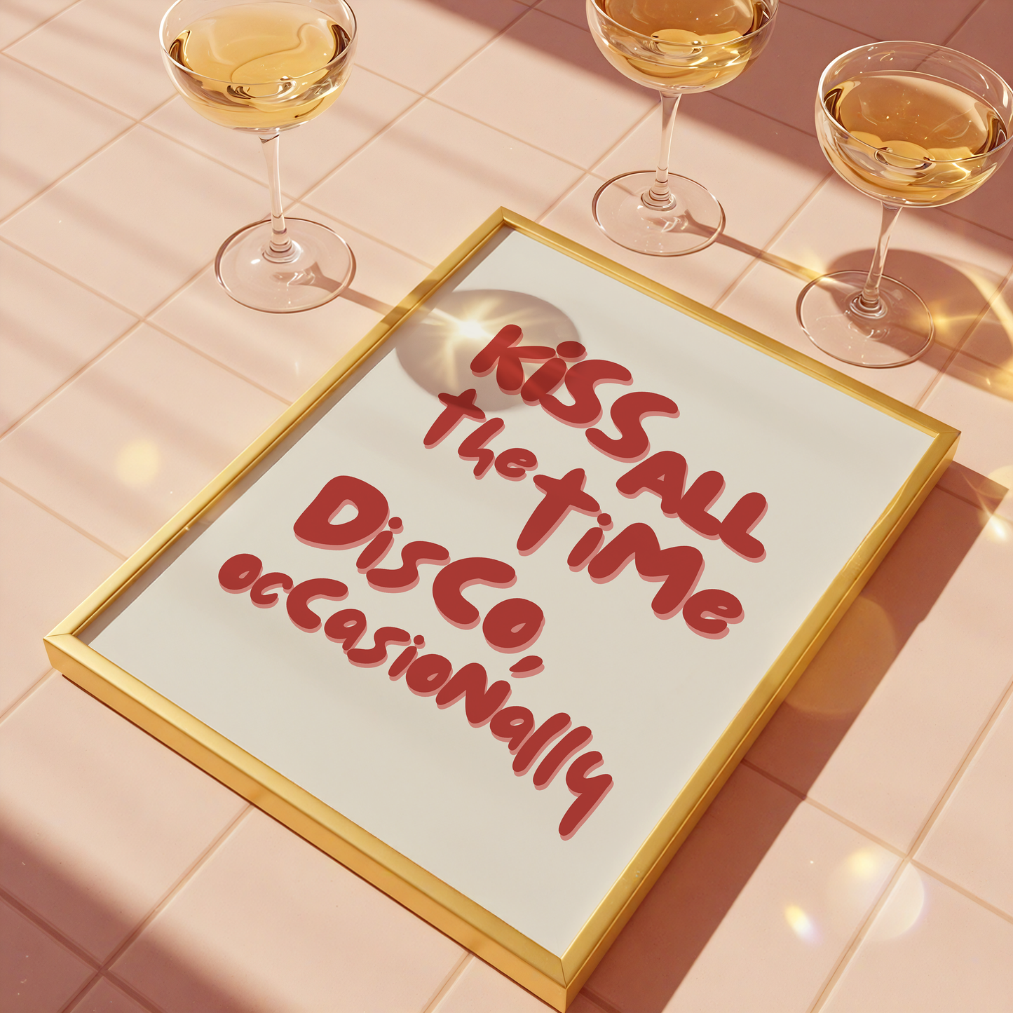 Lyric Kiss All The Time. Disco, Occasionally Print