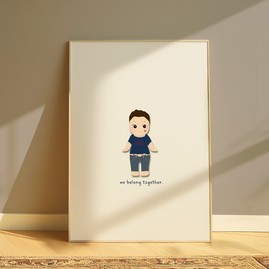 We Belong Together Cute Doll Print